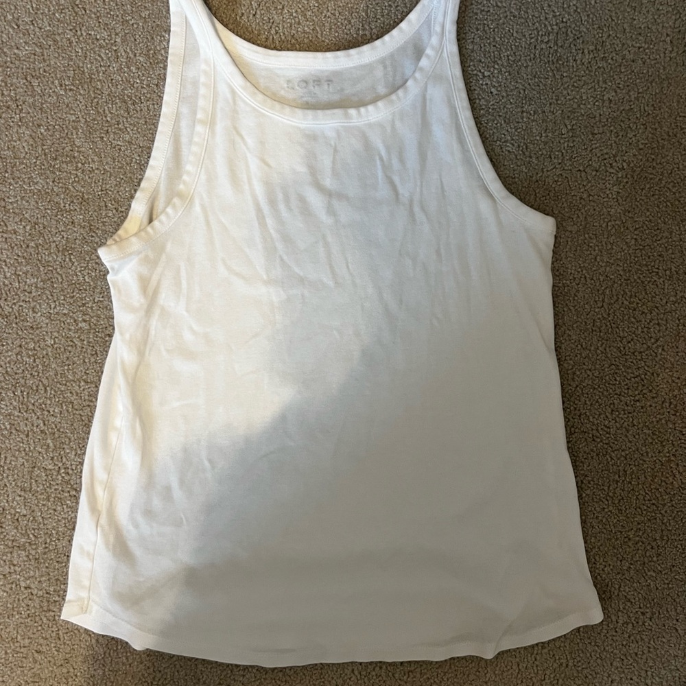 LOFT Classic White Tank Top